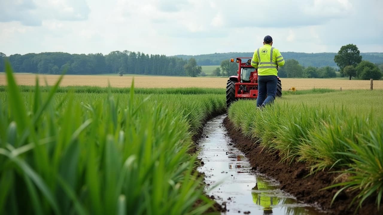 Remise en état d'une parcelle après un chantier de drainage