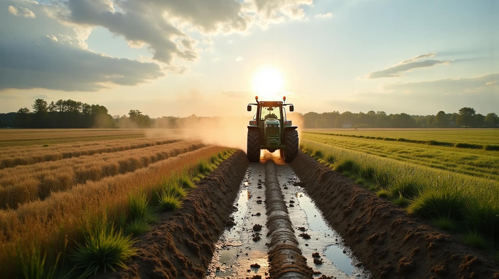 Parcelle de plateau agricole avec transition de sol visible dans l'Auxerrois, Yonne