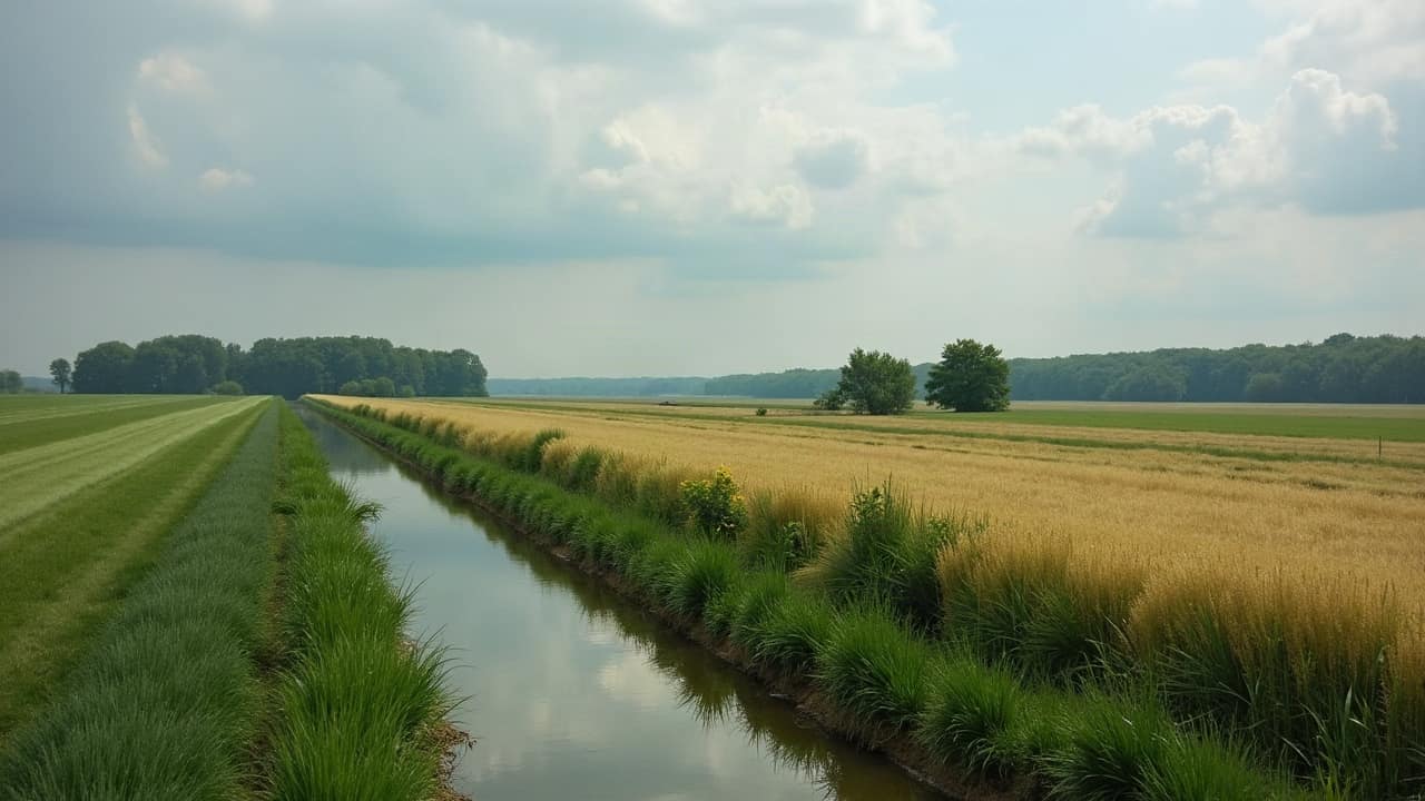 Parcelle agricole en Puisaye entourée de prairies bocagères, secteur historiquement humide, Yonne