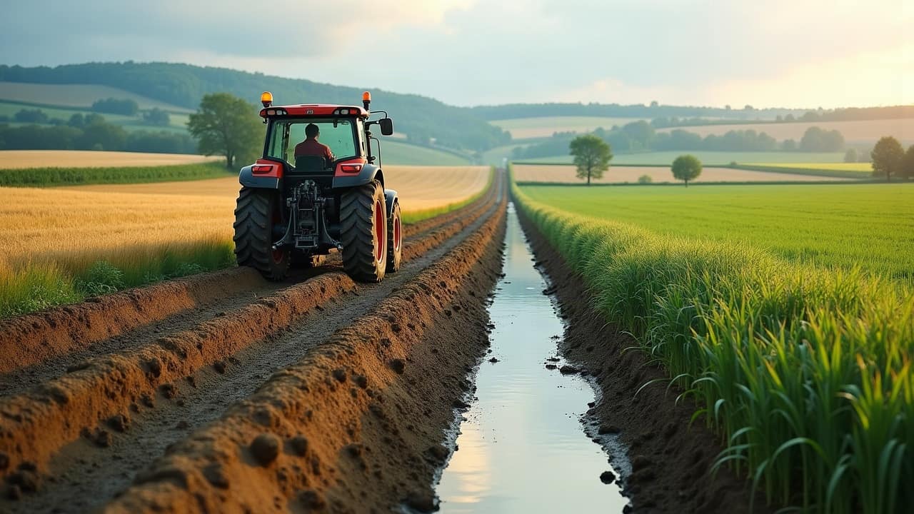 Comparaison entre un ancien drain agricole dégradé et un drain récent lors d'un diagnostic, Yonne